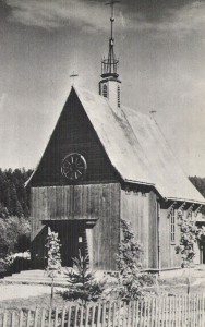 Kościół w Komańczy. Stan z lat 60. XX w.